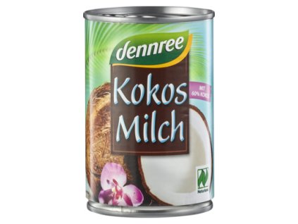 Dennree Kokosové mléko 400ml bio  BIO VEGAN