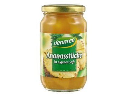 Dennree Ananas kousky ve vlastní šťávě 350g bio  BIO VEGAN