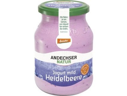 Andechser Natur Jogurt borůvka 500g bio  BIO VEGETARIAN