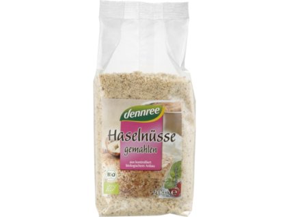 Dennree Lískové ořechy mleté pražené 200g bio  BIO VEGAN