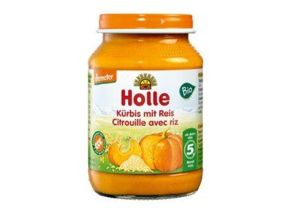 Holle Příkrm dýně s rýží 190g bio  BIO VEGAN