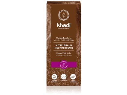 Khadi Středně hnědá barva na vlasy 100g eco  ECO VEGAN