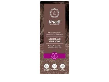 Khadi Popelavě hnědá barva na vlasy 100 g eco  ECO VEGAN