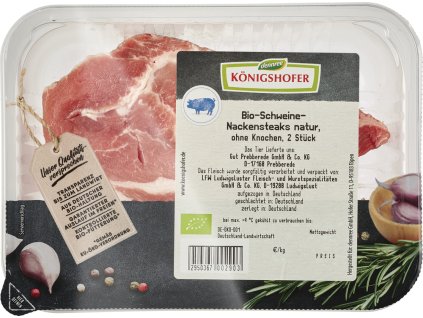 Königshofer Vepřová krkovice bez kosti 2 ks cca 350 g bio  BIO
