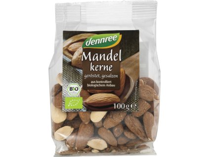 Dennree Mandle pražené solené 100g bio  BIO VEGAN