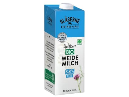 Gläserne Molkerei Mléko plnotučné 1l bio  BIO VEGETARIAN
