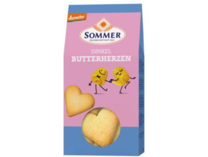 Sommer Špaldovo máslová srdíčka 150g bio  BIO VEGETARIAN DEMETER