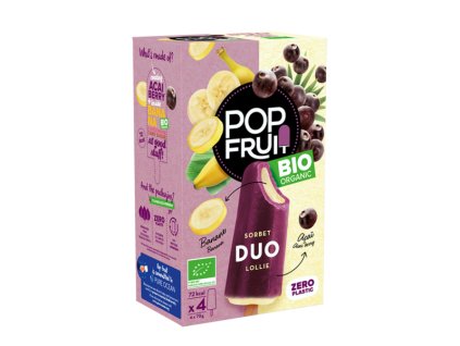 POP FRUIT Acai banánové nanuky 280 g bio  BIO VEGAN