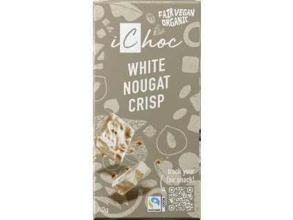 iChoc Křupavý bílý nugát 80g bio  BIO VEGAN