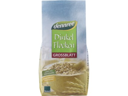 Dennree Špaldové vločky celé 500 g bio  BIO VEGAN