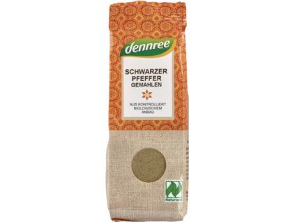 Dennree Pepř černý mletý 65 g bio (Množství 1 balení)