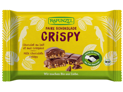 Rapunzel Mléčná čokoláda křupavá 100g bio  BIO VEGETARIAN