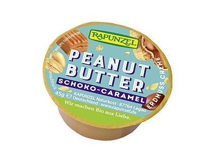 Rapunzel Arašídové máslo čokoláda karamel mini 45g bio  BIO VEGETARIAN BEZLEPEK