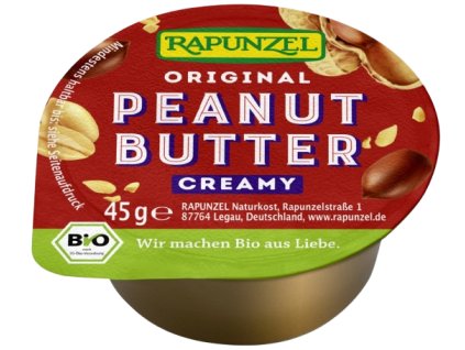 Rapunzel Arašídové máslo krémové mini 45g bio  BIO VEGAN BEZLEPEK