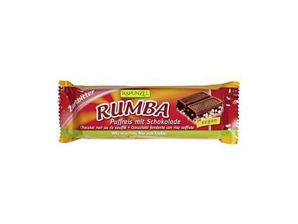 Rapunzel Rumba pufovaná rýže v hořké čokoládě 50g bio  BIO VEGAN