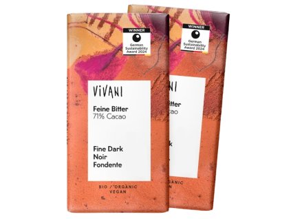 Vivani Hořká čokoláda mini 12,5 g bio  BIO VEGAN