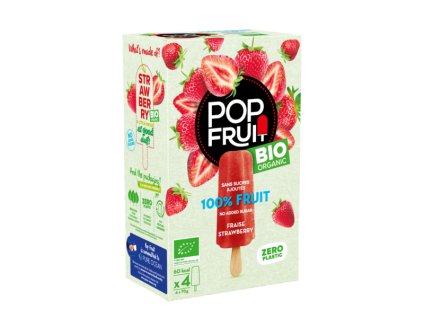 POP Fruit Jahodové nanuky 280 g bio  BIO VEGAN