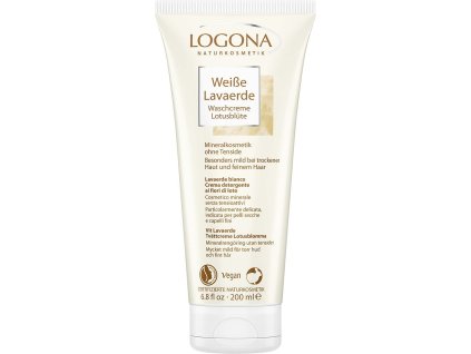 Logona Krém bílý lávový jíl lotus 200ml eco  ECO VEGAN