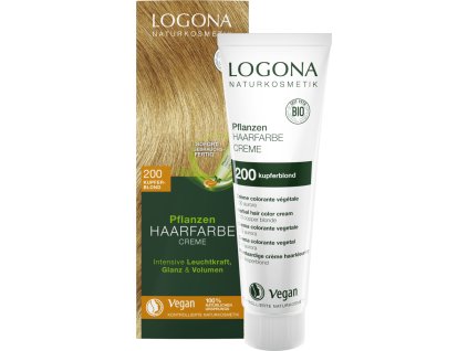 Logona Barva na vlasy krémová MĚDĚNÁ BLOND 150ml eco  ECO VEGAN