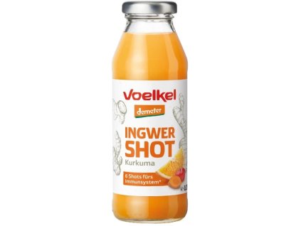 Voelkel Shot zázvor a kurkuma 280 ml bio  DEMETER VEGAN