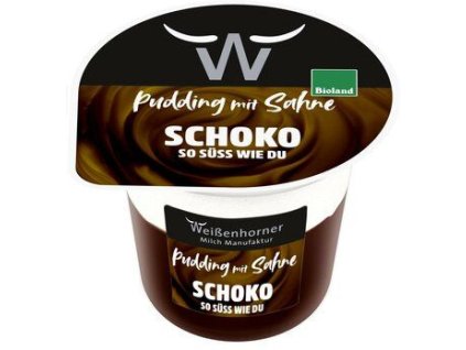 Weißenhorner Čokoládový pudink se šlehačkou 175g bio  BIO VEGETARIAN