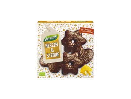 Dennree Perníky srdíčka a hvězdy 250 g bio  BIO VEGETARIAN