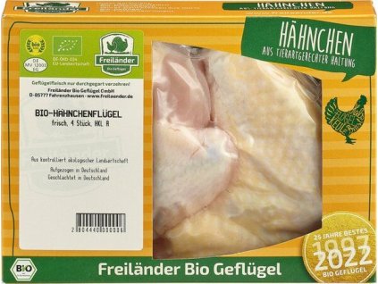 Freiländer Kuřecí křídla 4 ks cca 400 g bio  BIO