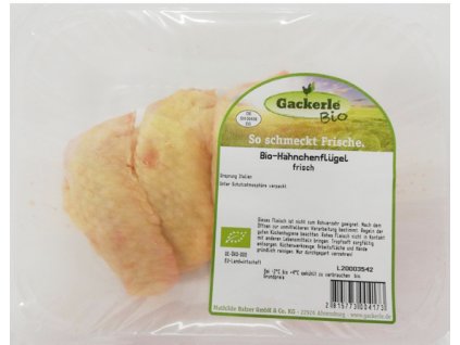 Gackerle Kuřecí křídla cca 400 g bio  BIO