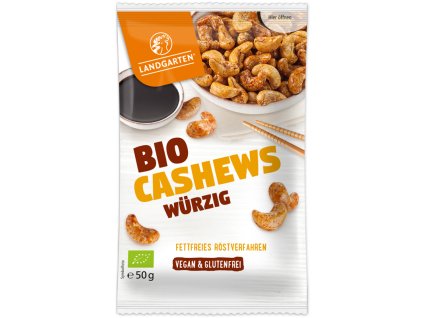 Landgarten Slané kešu v tamari 50g bio  BIO VEGAN BEZLEPEK