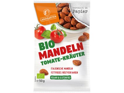 Landgarten Mandle s rajčaty a bylinkami 50g bio  BIO VEGAN BEZLEPEK