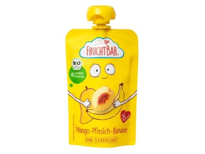 Fruchtbar Pyré mango broskev banán 100 g bio vegan  BIO VEGAN BEZLEPEK