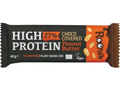 Roo’bar Proteinová tyčinka s arašídy 40 g bio  BIO VEGAN