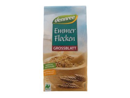 Dennree Dvouzrnkové vločky 500 g bio (Množství 1 balení)