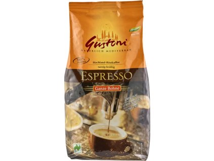 Gustoni Káva Espresso zrnková 1 kg bio  BIO