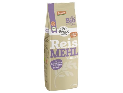 Bauckhof Rýžová mouka celozrnná 500 g bio  BIO BEZLEPEK DEMETER