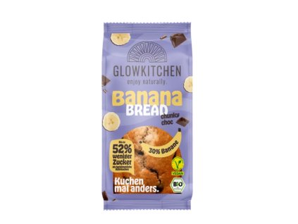 Glowkitchen Banánový chlebíček s čoko kousky 240 g bio  BIO VEGAN