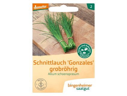 Bingenheimer Demeter semínka Pažitka Gonzales 2 g bio  BIO VEGAN DEMETER