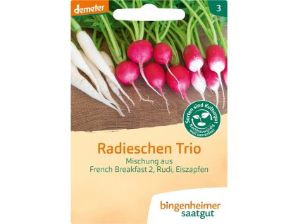 Bingenheimer Demeter semínka Ředkvičky mix 3 druhy 7 g bio  BIO DEMETER