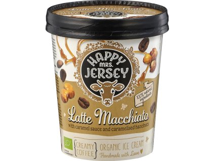 Happy Mrs. Jersey Zmrzlina Latte Macchiato s karamelem a oříšky 500 ml bio  BIO VEGETARIAN