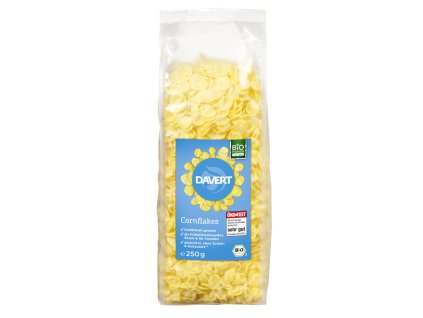 Davert Bezlepkové kukuřičné lupínky bez soli a cukru 250 g bio  BIO VEGAN BEZLEPEK