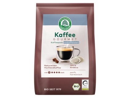 Lebensbaum Gourmet bez kofeinu kávové pody 126 g bio  BIO VEGAN BEZLEPEK