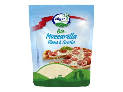 Züger Mozzarella strouhaná 150 g bio  BIO VEGETARIAN