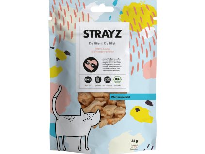 STRAYZ Pamlsky pro kočky a psy losos 35 g bio  BIO BEZLEPEK
