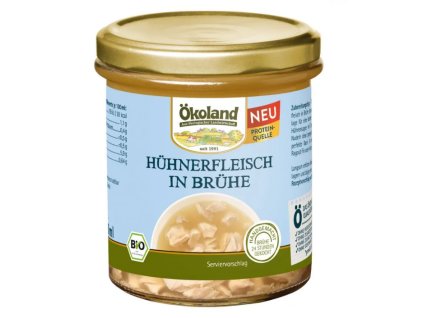 Ökoland Kuřecí maso ve vývaru 320 ml bio  BIO