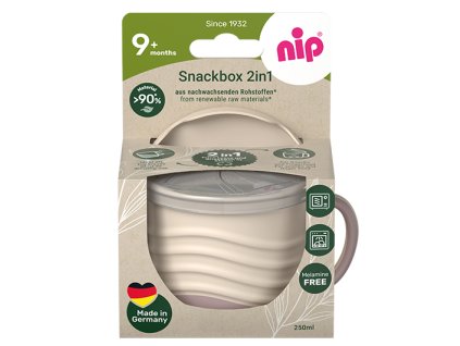 nip Dětský 2v1 hrnek-box na svačinu s víčkem 1 ks eco  ECO