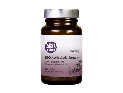 goodmoodfood Extrakt z hub Auricularia 60 tbl bio  BIO VEGAN BEZLEPEK