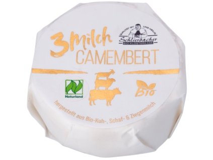 Schlierbacher Camembert ze 3 druhů mléka 150 g bio  BIO BEZLEPEK