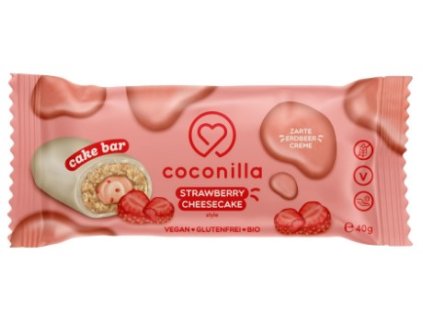 coconilla Tyčinka jahodový cheesecake 40 g bio  BIO VEGAN BEZLEPEK