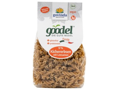 Govinda Cizrnové fusilli se lněným semínkem 250 g bio  BIO VEGAN BEZLEPEK