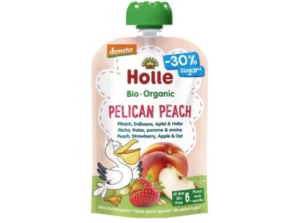 Holle Pelikán Broskev, jahoda, jablko a oves 100 g bio  BIO VEGAN